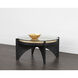 Adora 38 X 18 inch Clear / Black Coffee Table, Small